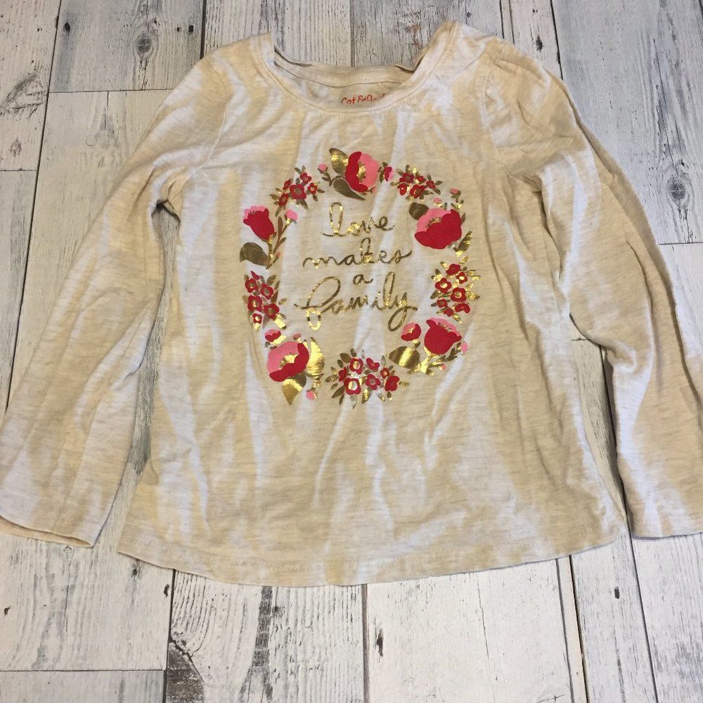 5 for $25 Cat & Jack 4T Cream Long Sleeve